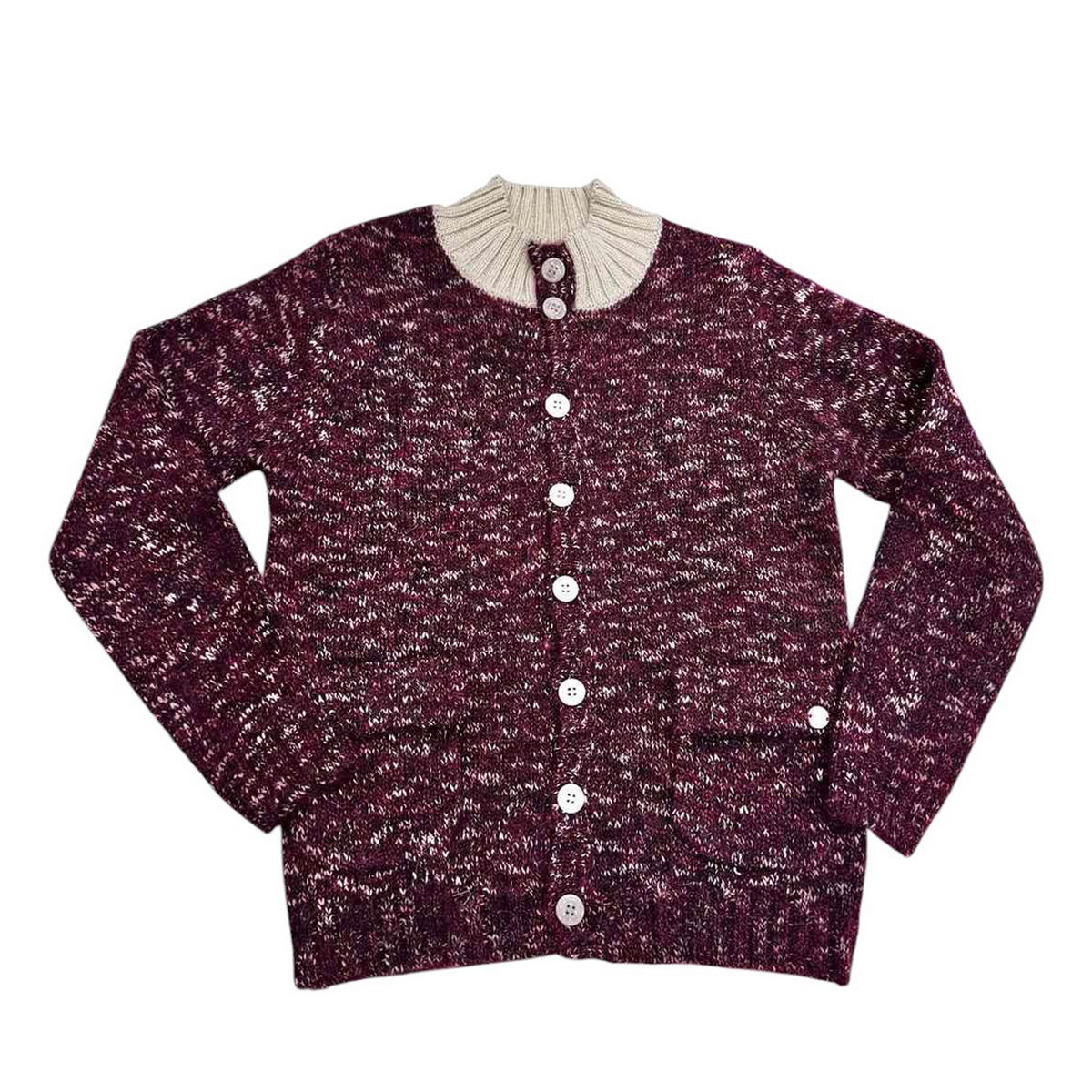 Παιδική πλεκτή ζακέτα STREET GANG αγόρι - ΜΠΟΡΝΤΩ