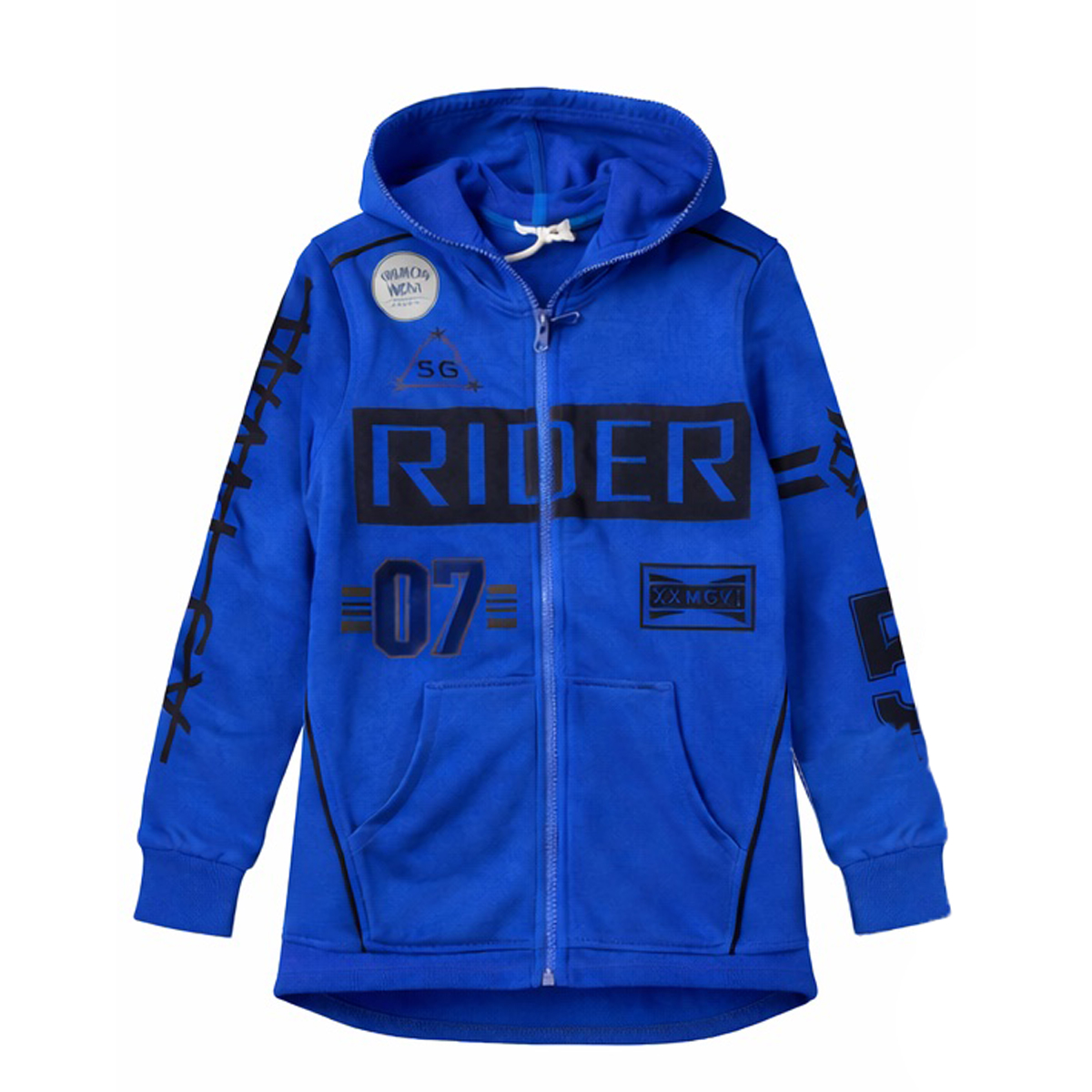 Παιδική ζακέτα φούτερ με κουκούλα STREET GANG αγόρι - ΜΠΛΕ-ΡΟΥΑ