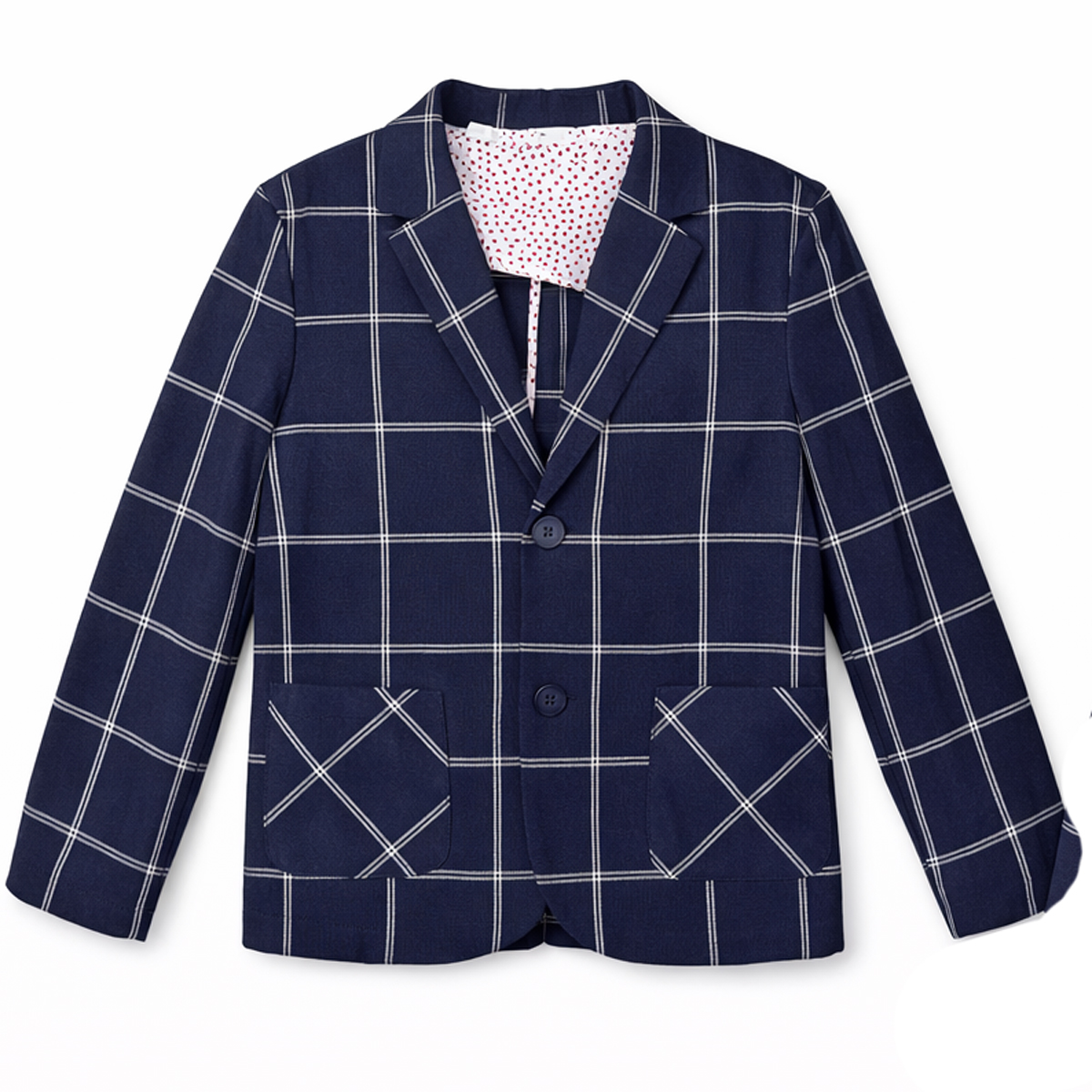 Παιδικό καρό σακάκι STREET GANG αγόρι - NAVY