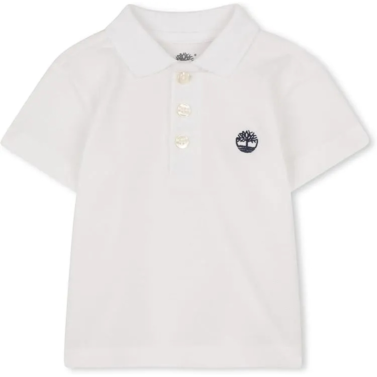 Παιδική κοντομάνικη μπλούζα πολο TIMBERLAND αγόρι - ΛΕΥΚΟ