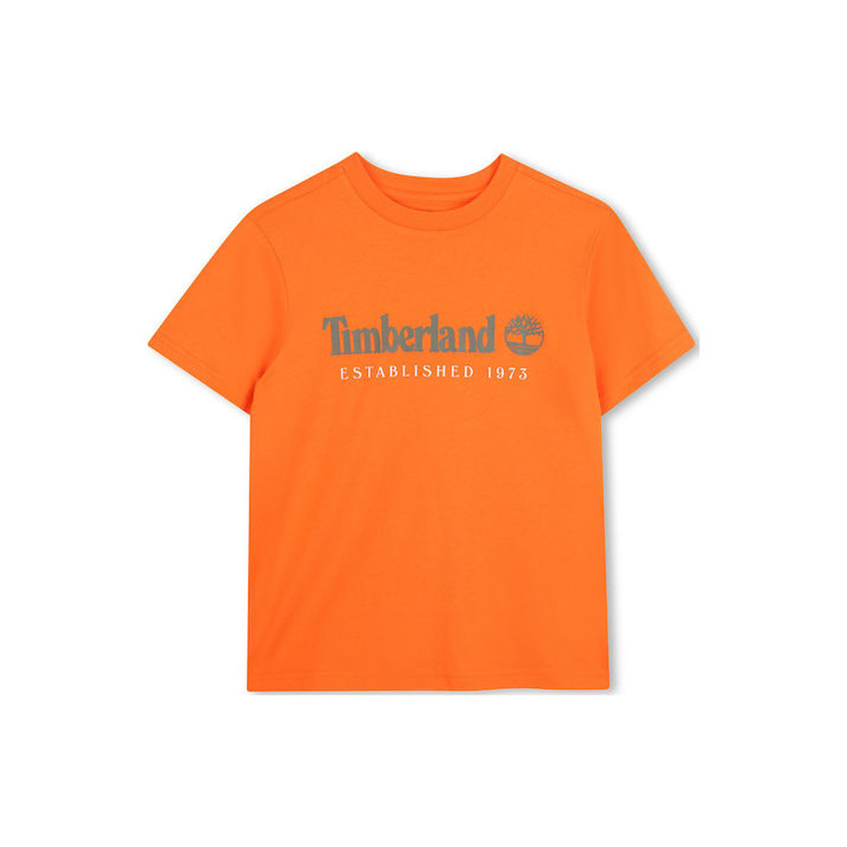 Παιδική κοντομάνικη μπλούζα TIMBERLAND αγόρι - ΠΟΡΤΟΚΑΛΙ