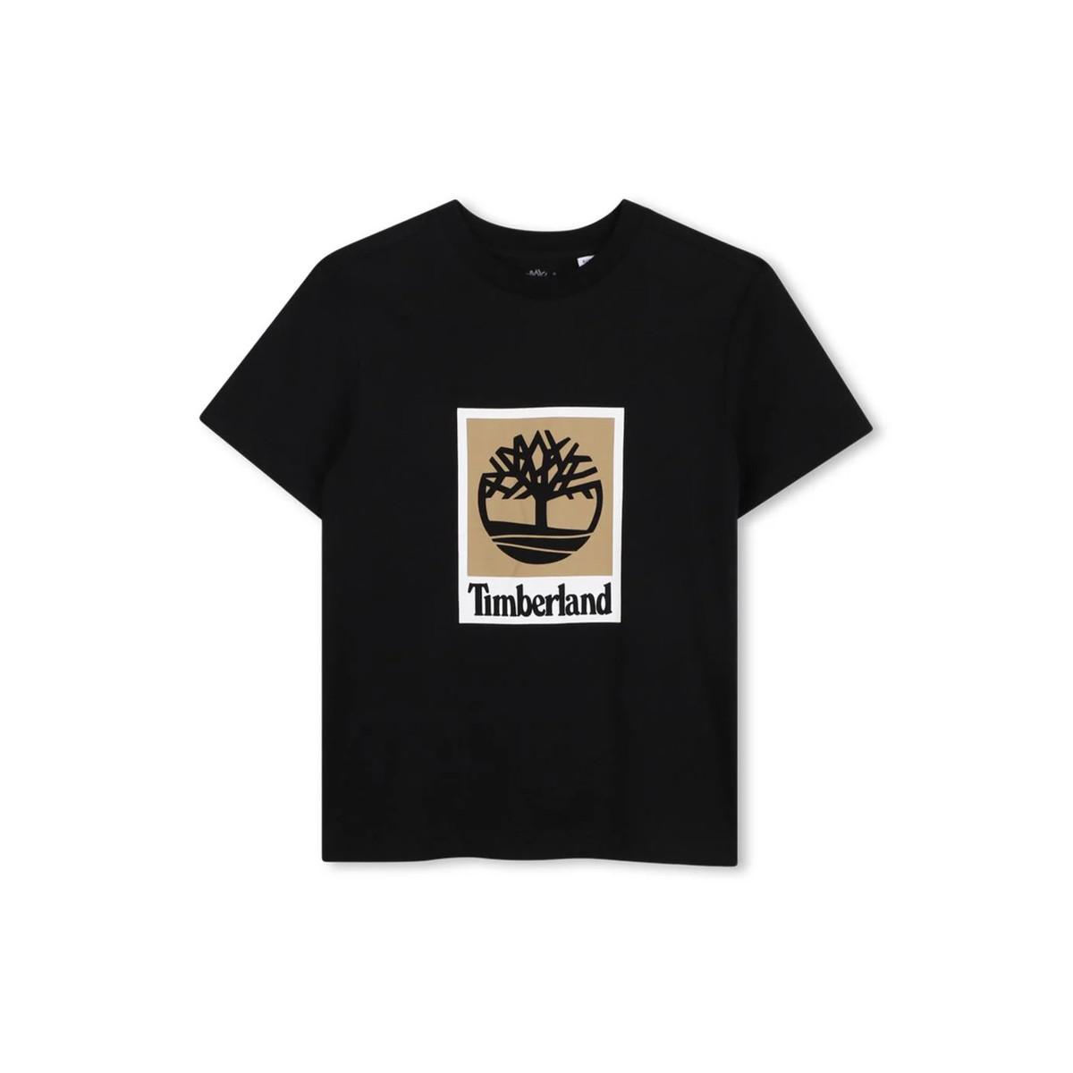 Παιδική κοντομάνικη μπλούζα TIMBERLAND αγόρι - ΜΑΥΡΟ
