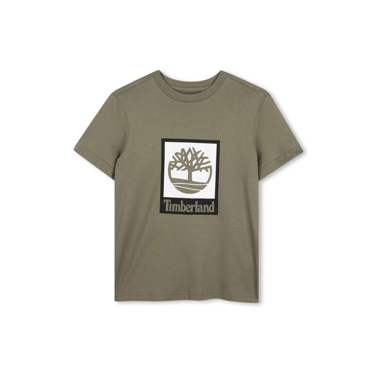 Παιδική κοντομάνικη μπλούζα TIMBERLAND αγόρι - ΧΑΚΙ