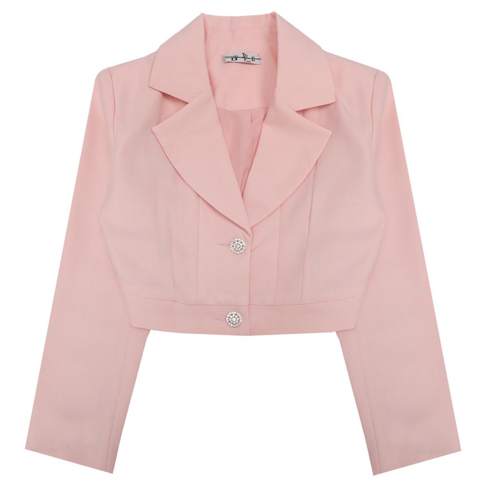 Σακάκι cropped TO BE TOO κορίτσι - ΡΟΖ