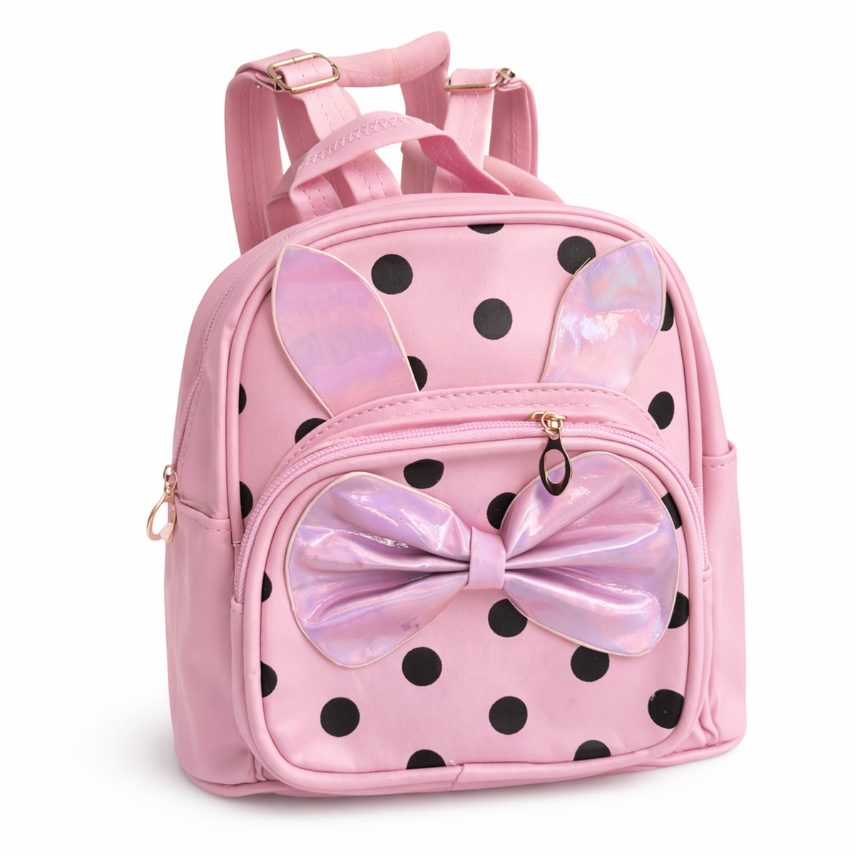 Τσαντάκι Backpack  πουά - ΡΟΖ