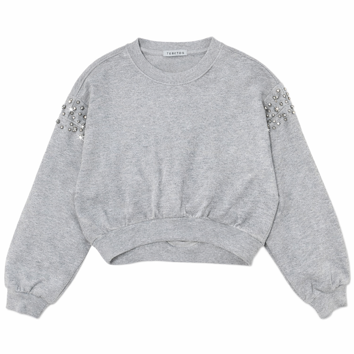 Παιδική μπλούζα φούτερ TO BE TOO κορίτσι - ΓΚΡΙ