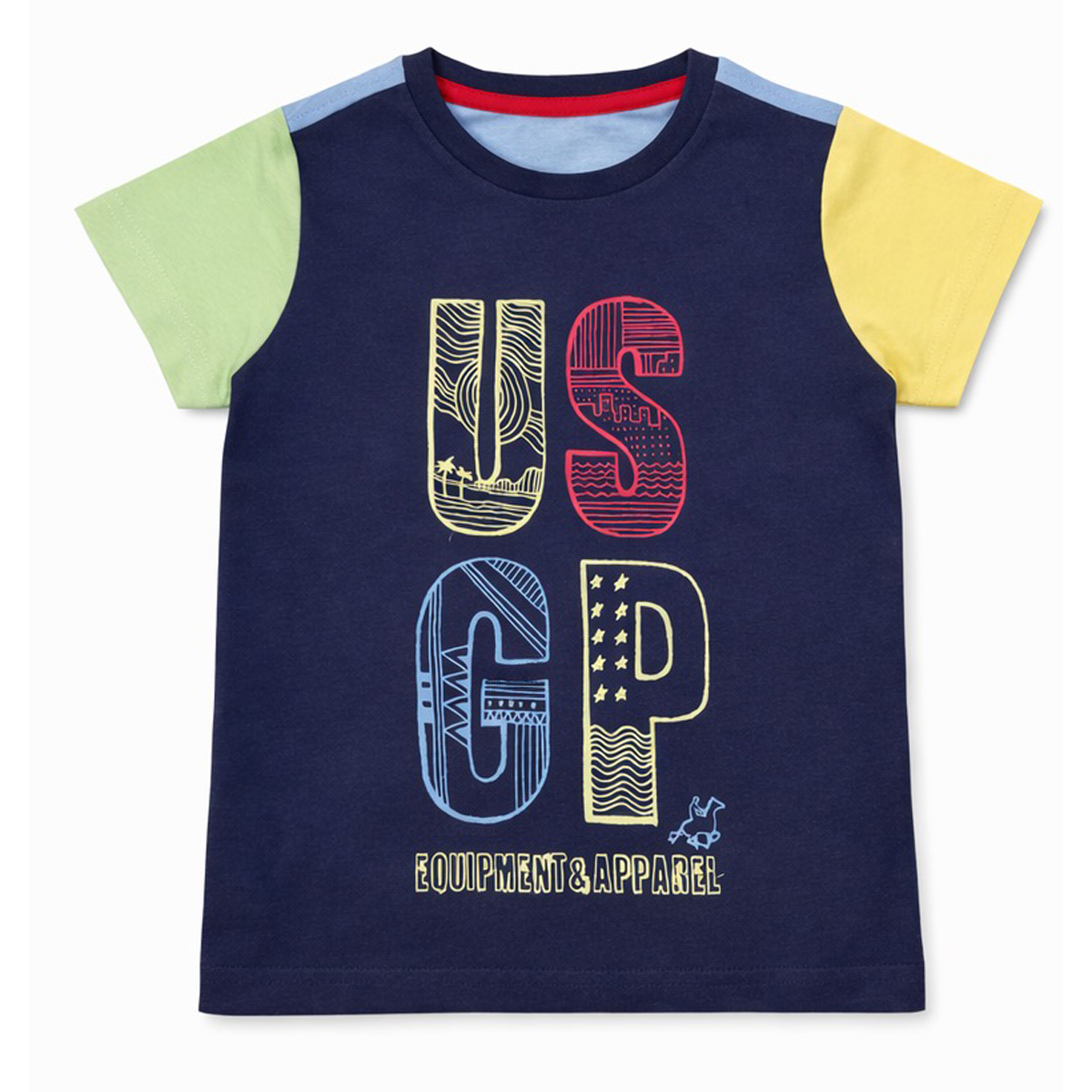 Βρεφική κοντομάνικη μπλούζα US POLO αγόρι - NAVY