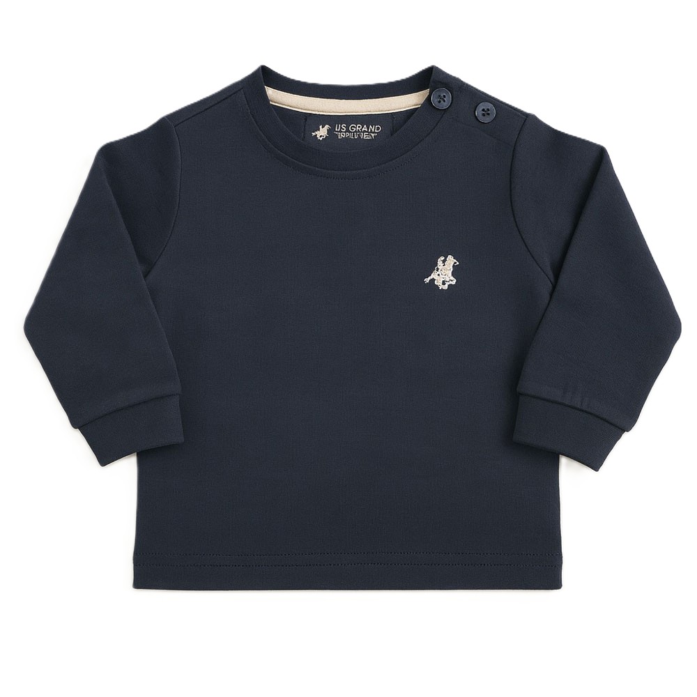 Βρεφική μακρυμάνικη μπλούζα US POLO αγόρι - NAVY
