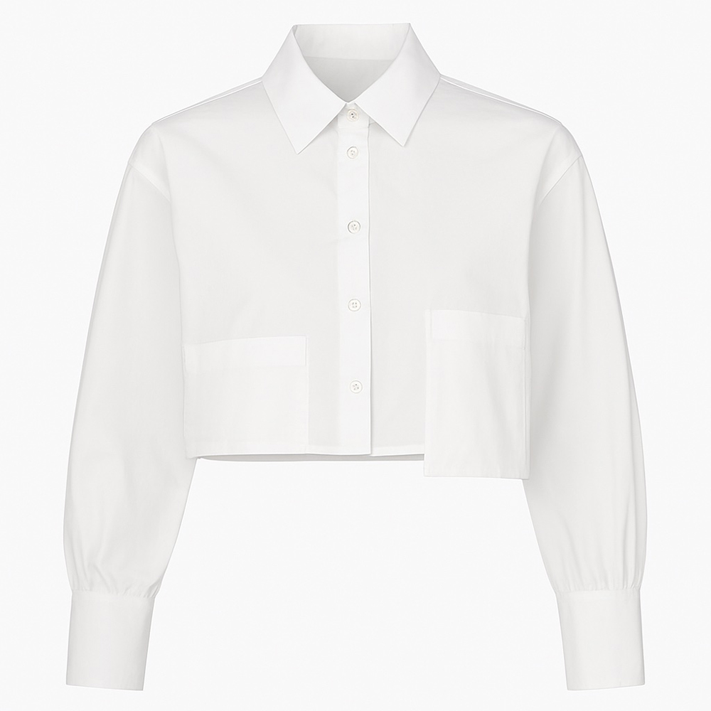 Παιδικό crop πουκάμισο TO BE TOO κορίτσι - ΛΕΥΚΟ