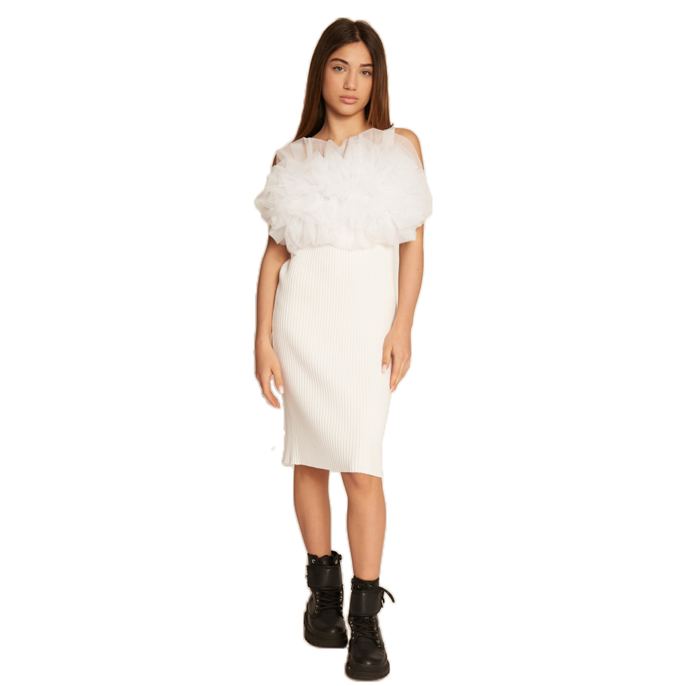 Παιδικό φόρεμα TO BE TOO κορίτσι - ΛΕΥΚΟ