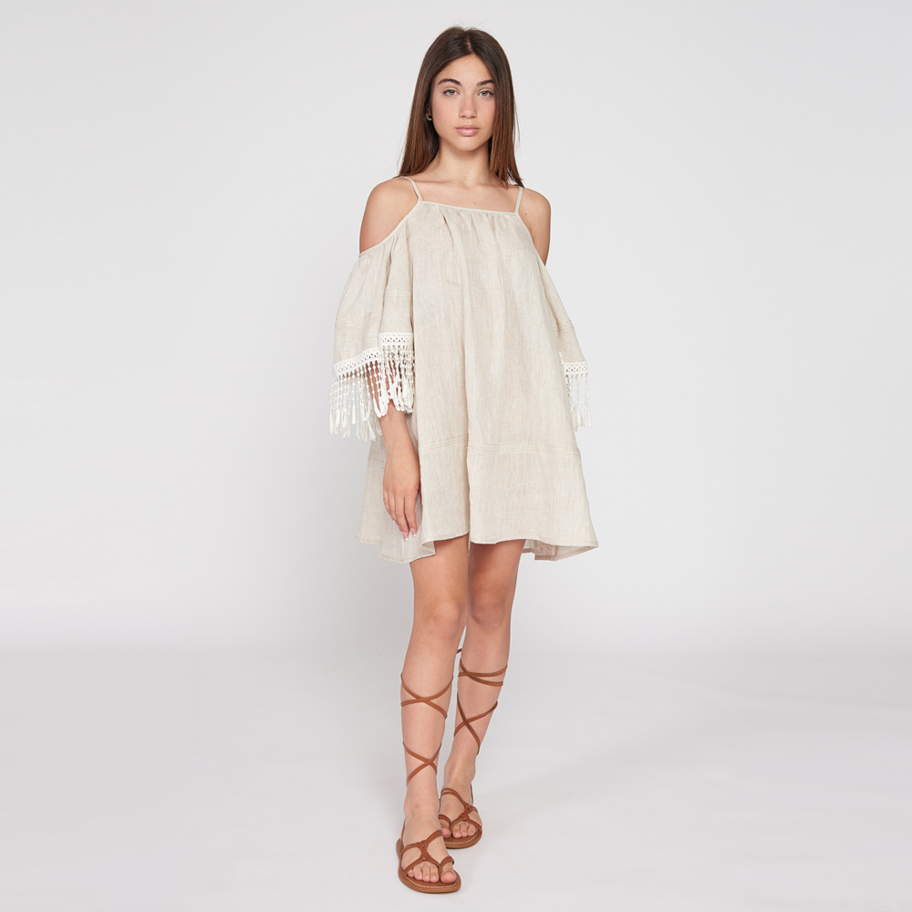 Παιδικό λινό φόρεμα TO BE TOO κορίτσι - 3