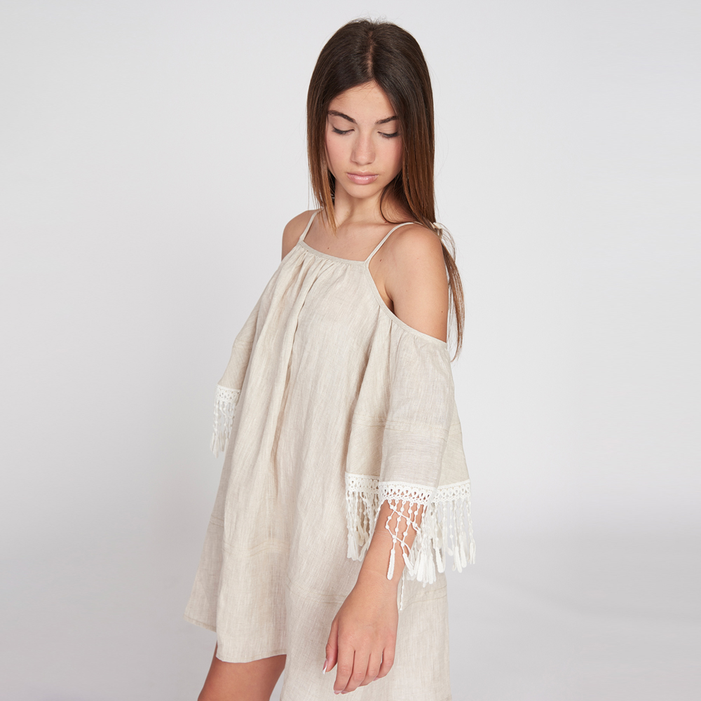 Παιδικό λινό φόρεμα TO BE TOO κορίτσι - 4