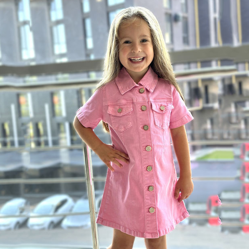 Παιδικό τζιν φόρεμα Y CLU κορίτσι - 4