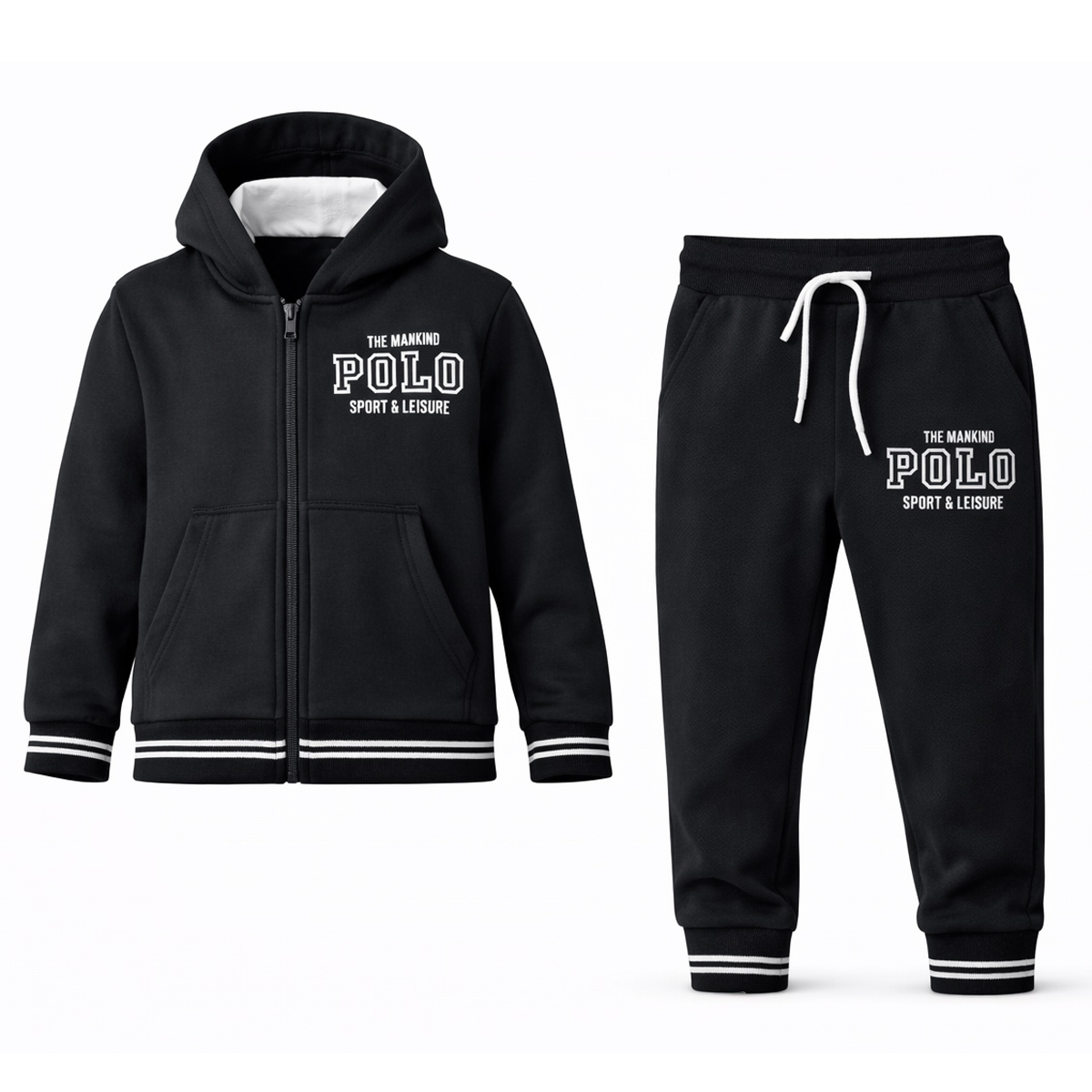 Παιδικό σετ με φόρμα US POLO αγόρι - ΜΑΥΡΟ