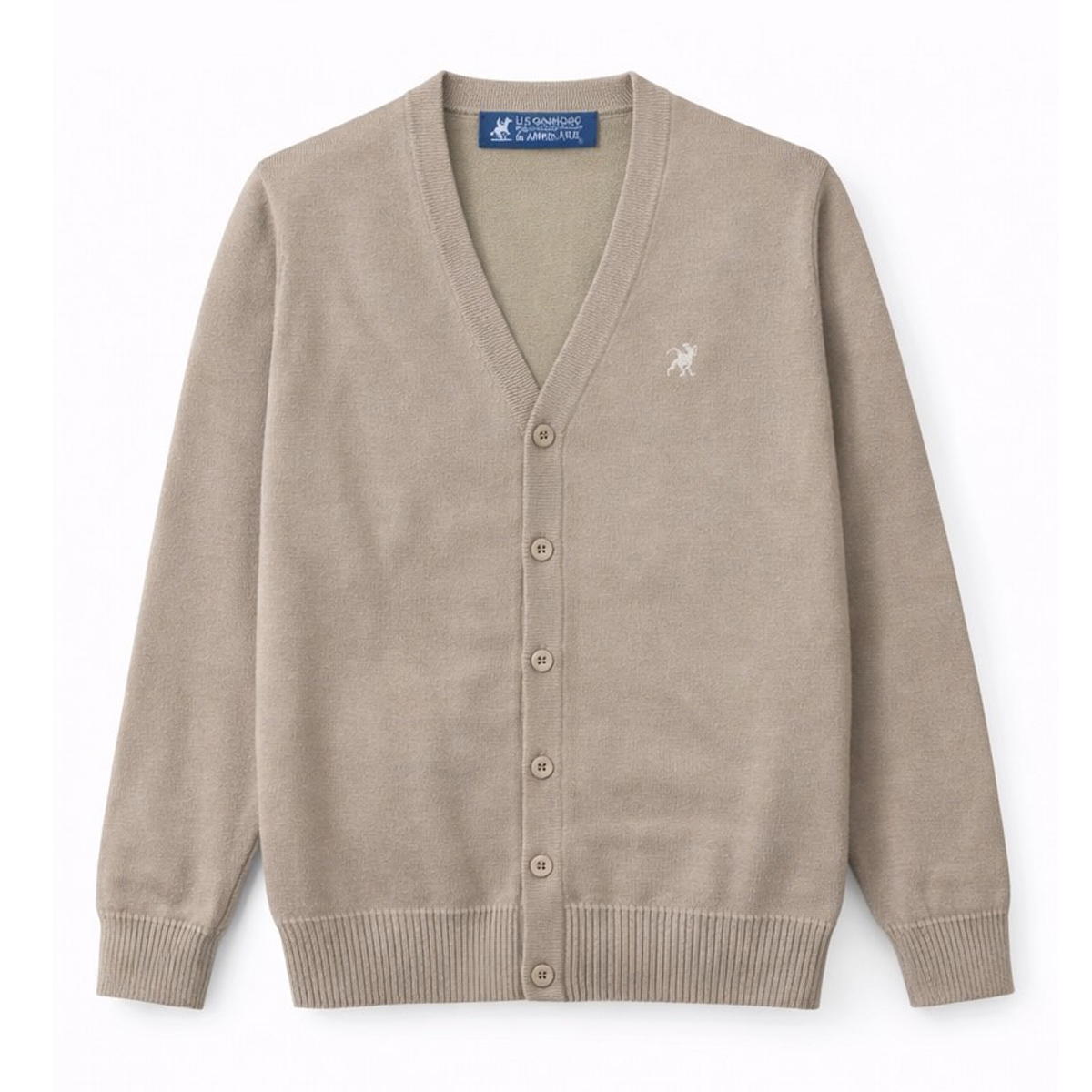 Παιδική πλεκτή ζακέτα US POLO αγόρι - ΜΠΕΖ