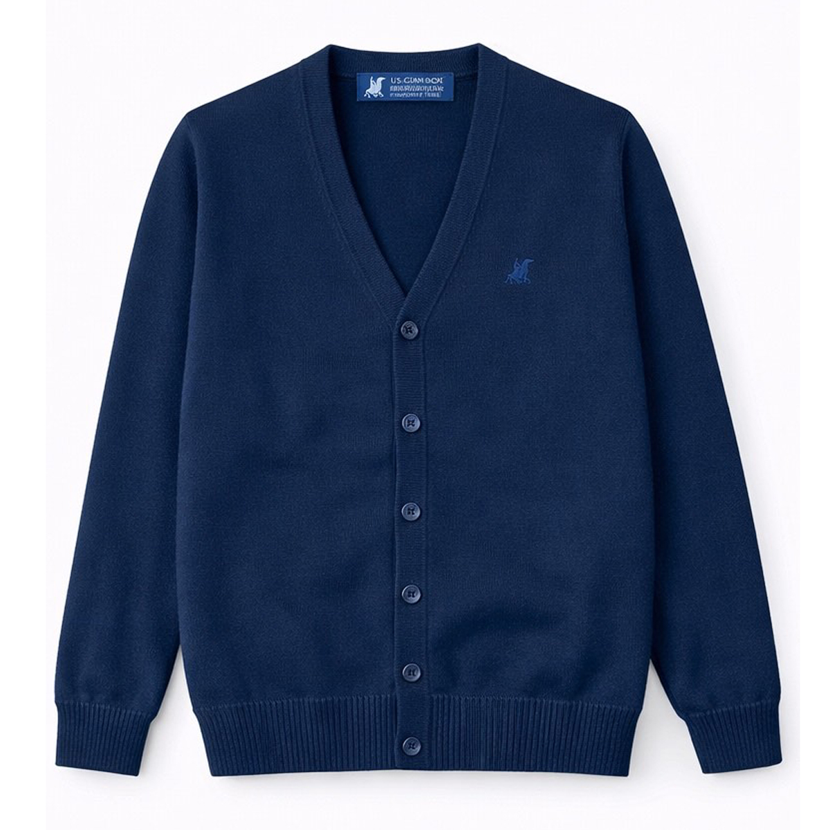 Παιδική πλεκτή ζακέτα US POLO αγόρι - ΜΠΛΕ