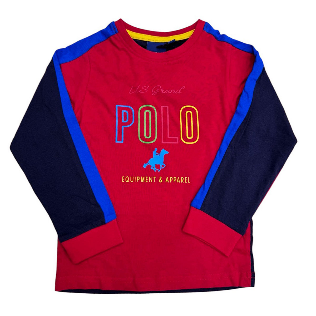 Παιδική μακρυμάνικη μπλούζα US POLO αγόρι - ΚΟΚΚΙΝΟ