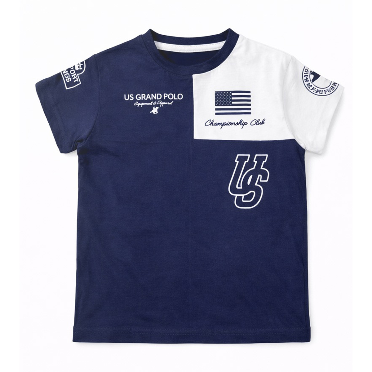 Κοντομάνικη μπλούζα για αγόρι US GRAND POLO - ΜΠΛΕ