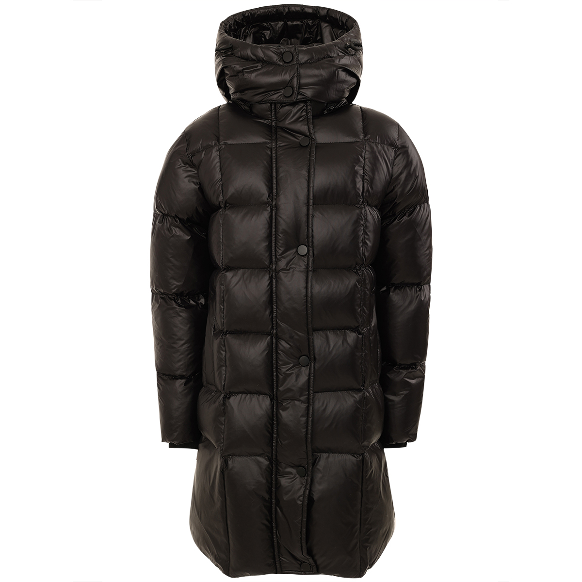 Μακρύ καπιτονέ μπουφάν Y CLU κορίτσι - ΜΑΥΡΟ