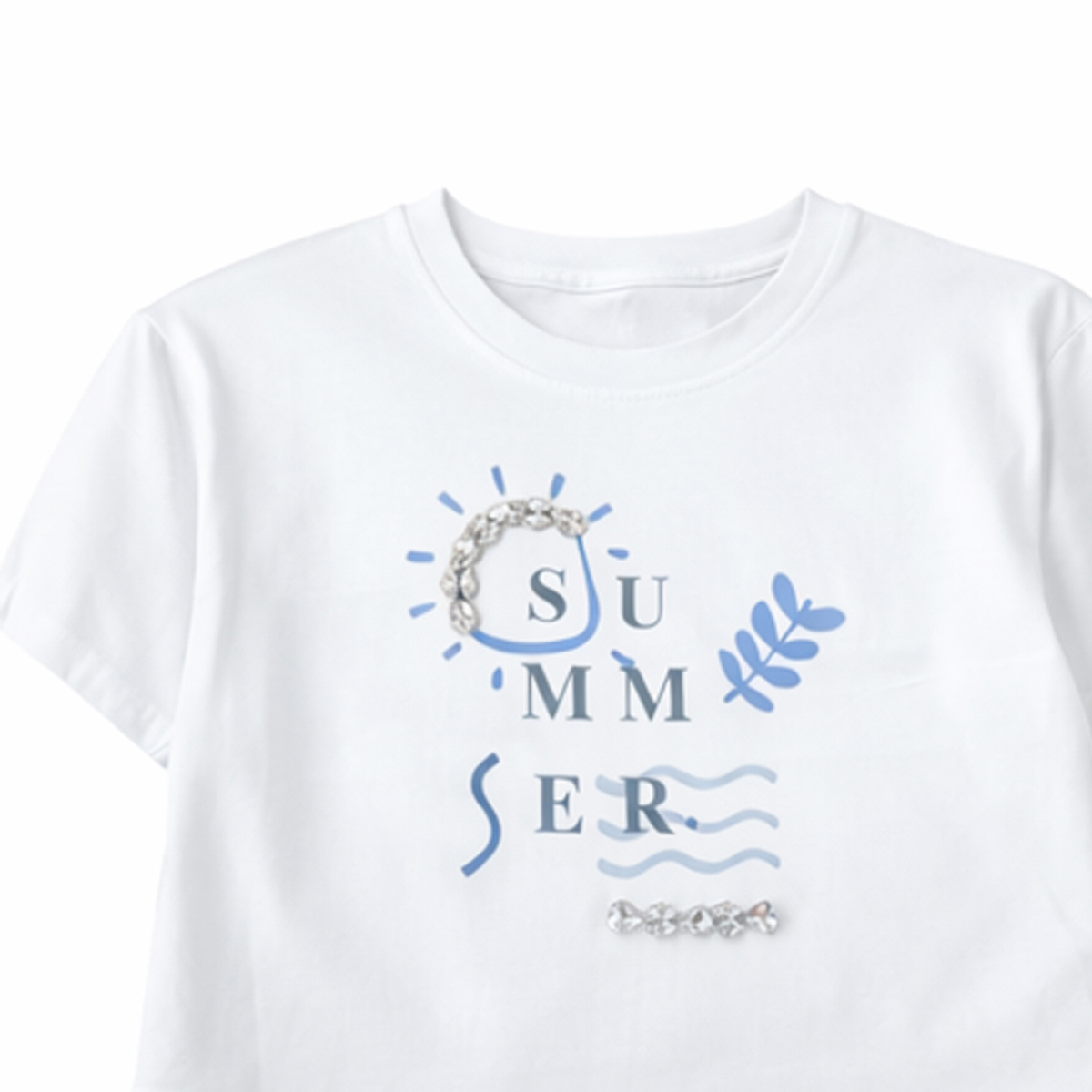 Παιδική κοντομάνικη crop μπλούζα Y CLU κορίτσι - 3