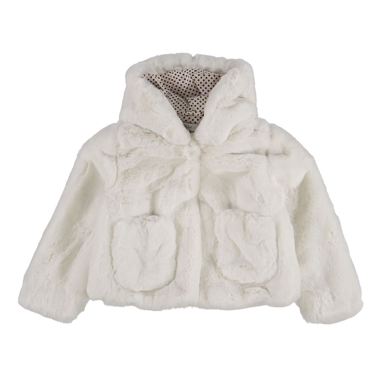 Γούνινο παλτό Y CLU κορίτσι - ΙΒΟΥΑΡ