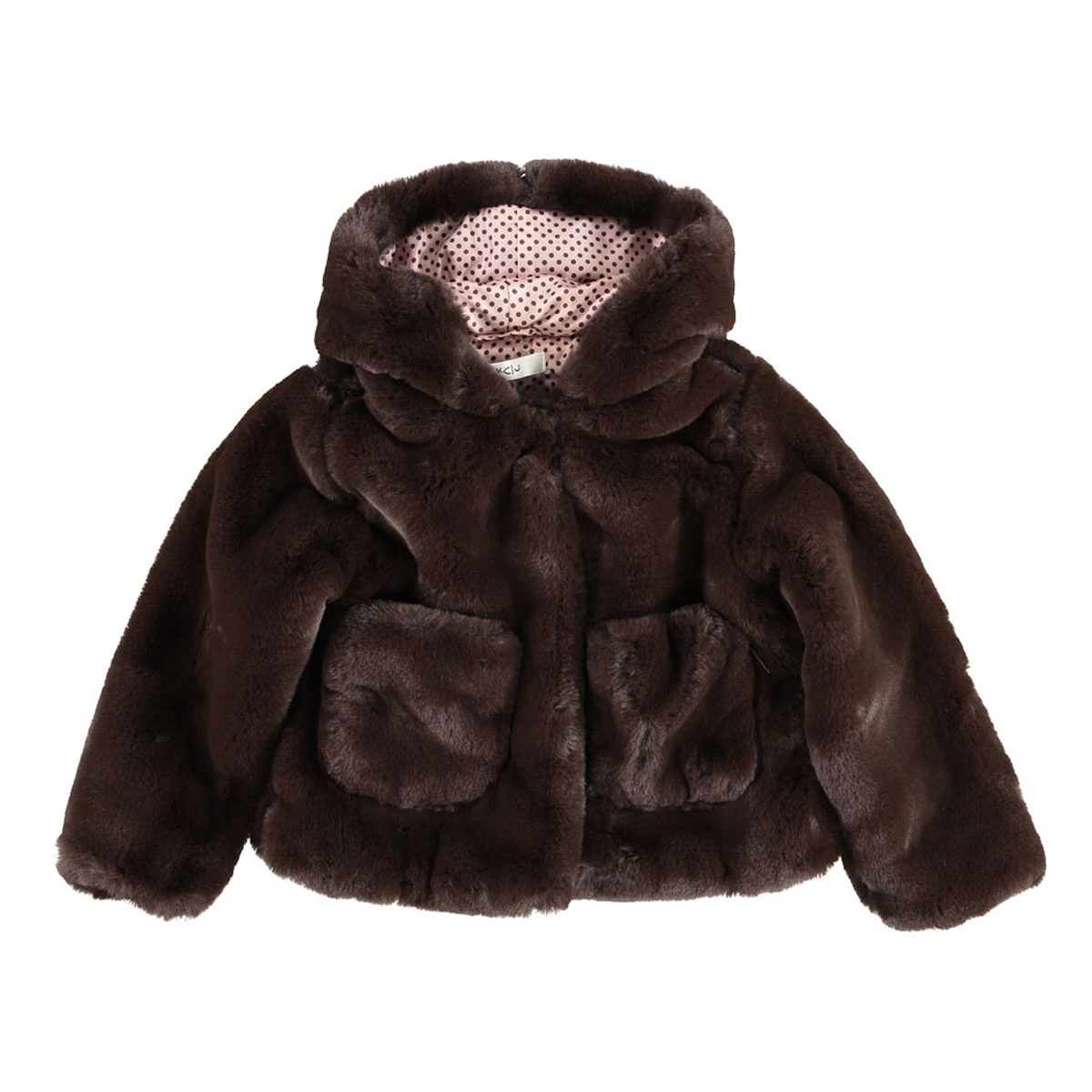 Γούνινο παλτό Y CLU κορίτσι - ΚΑΦΕ