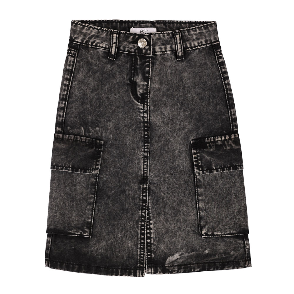 Παιδική τζιν φούστα Y CLU κορίτσι - ΜΑΥΡΟ