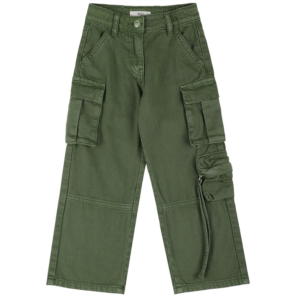 Παιδικό cargo παντελόνι Y CLU κορίτσι - ΧΑΚΙ