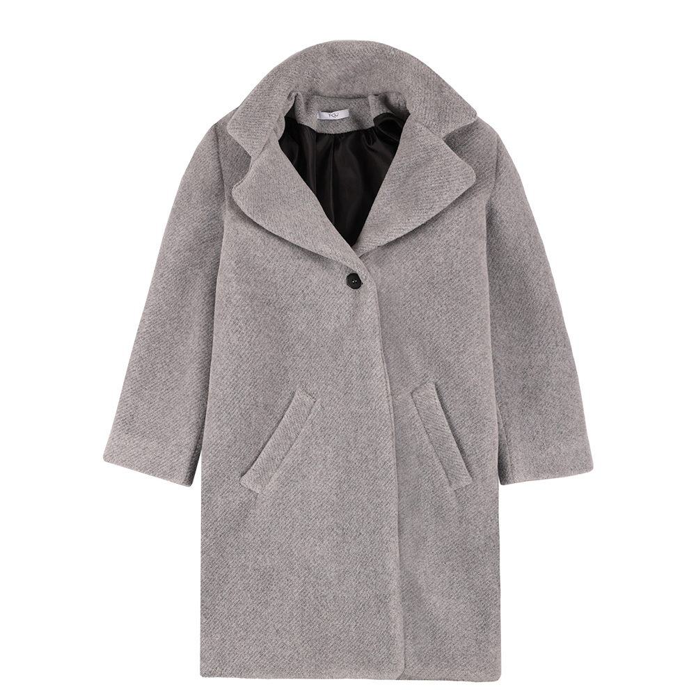 Παιδικό μοντγκόμερι παλτό Y CLU κορίτσι - ΓΚΡΙ