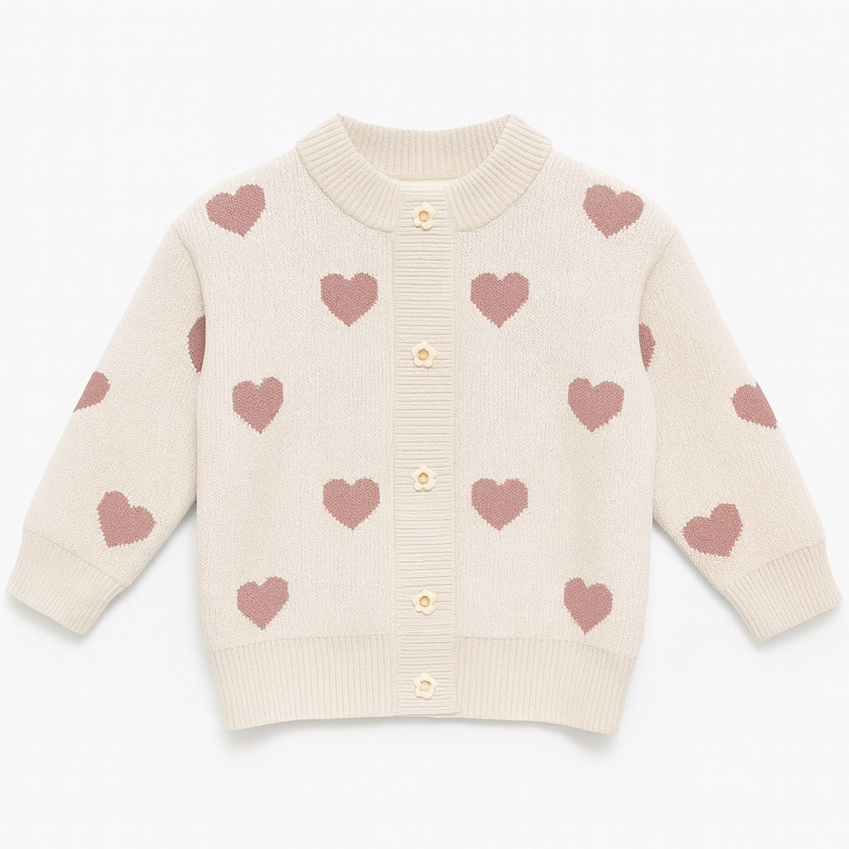 Βρεφική πλεκτή ζακέτα Y CLU κορίτσι - OFF WHITE