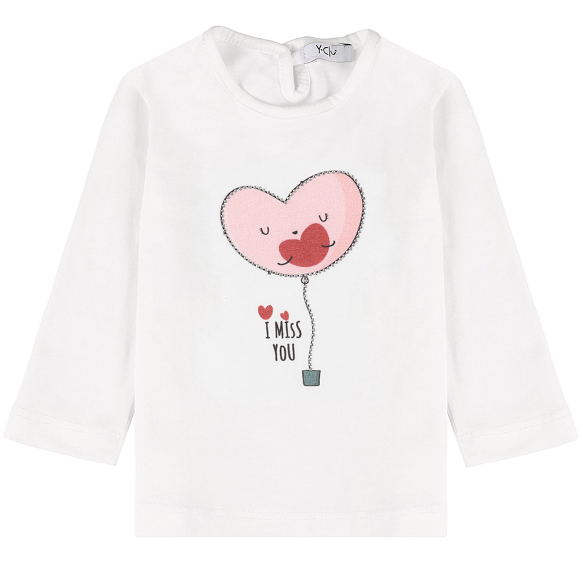 Βρεφική μπλούζα Y CLU κορίτσι - OFF WHITE