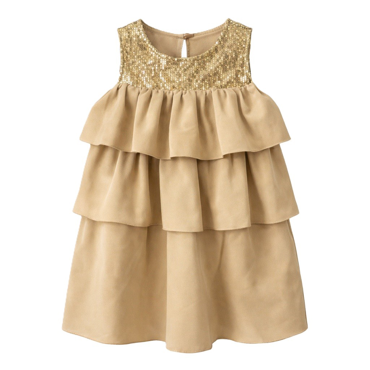 Φόρεμα με βολάν και παγιέτες MAVIE - ΜΠΕΖ