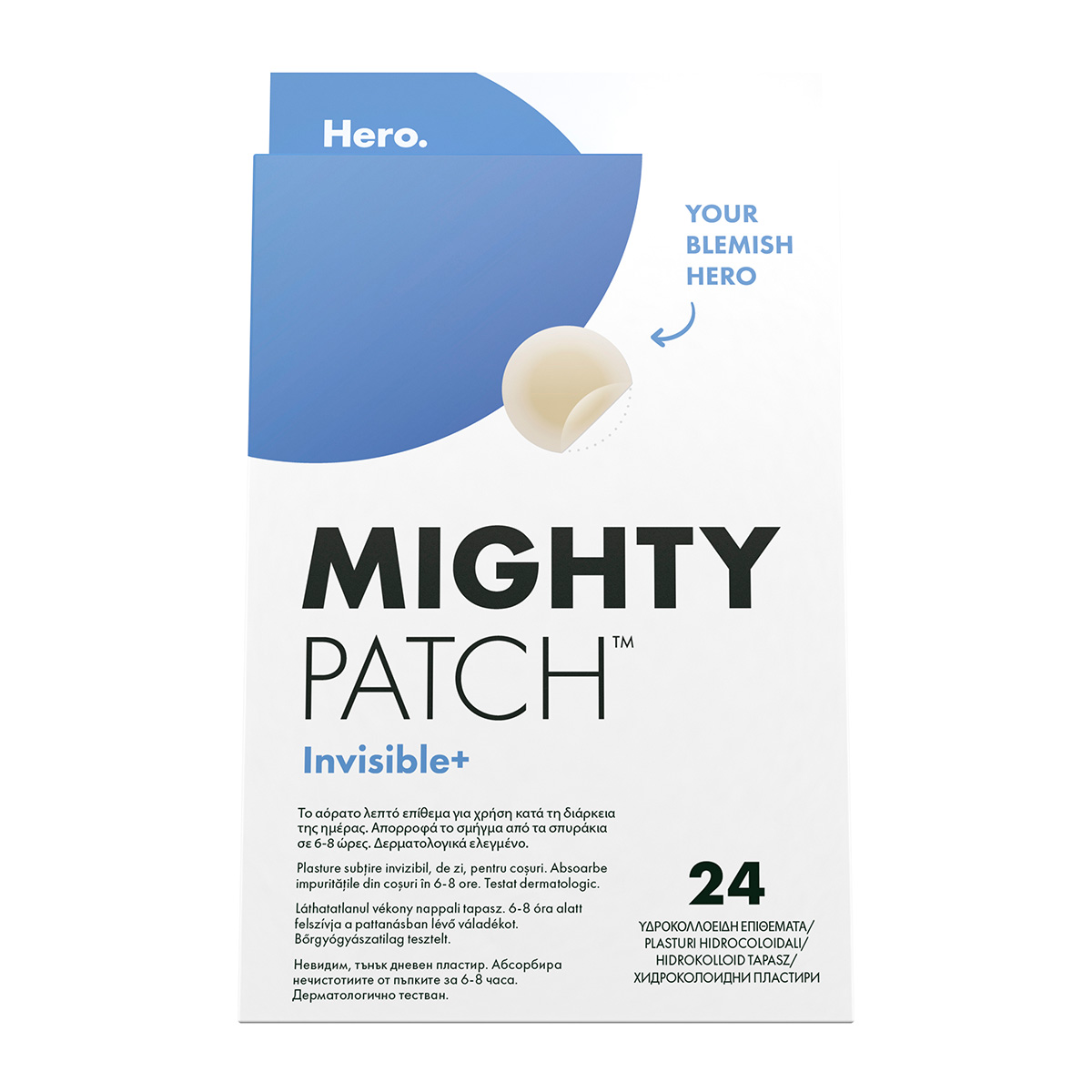 Hero. Mighty Patch Invisible+ Anti-Pimple Επιθέματα για Σπυράκια, 24τεμ - 