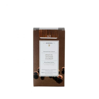 Korres Βαφή Μαλλιών Argan oil advanced colorant - 6.3 Ξανθό Σκούρο / Μελί