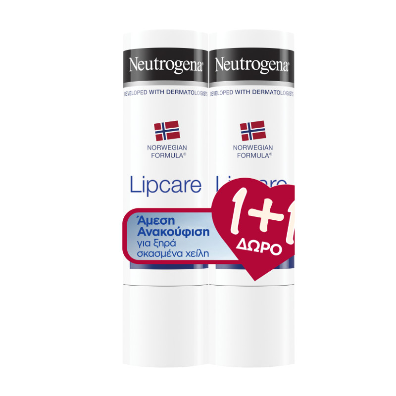 Neutrogena Lipstick Ενυδατικό stick χειλιών 1+1 δώρο 4,8gr - 