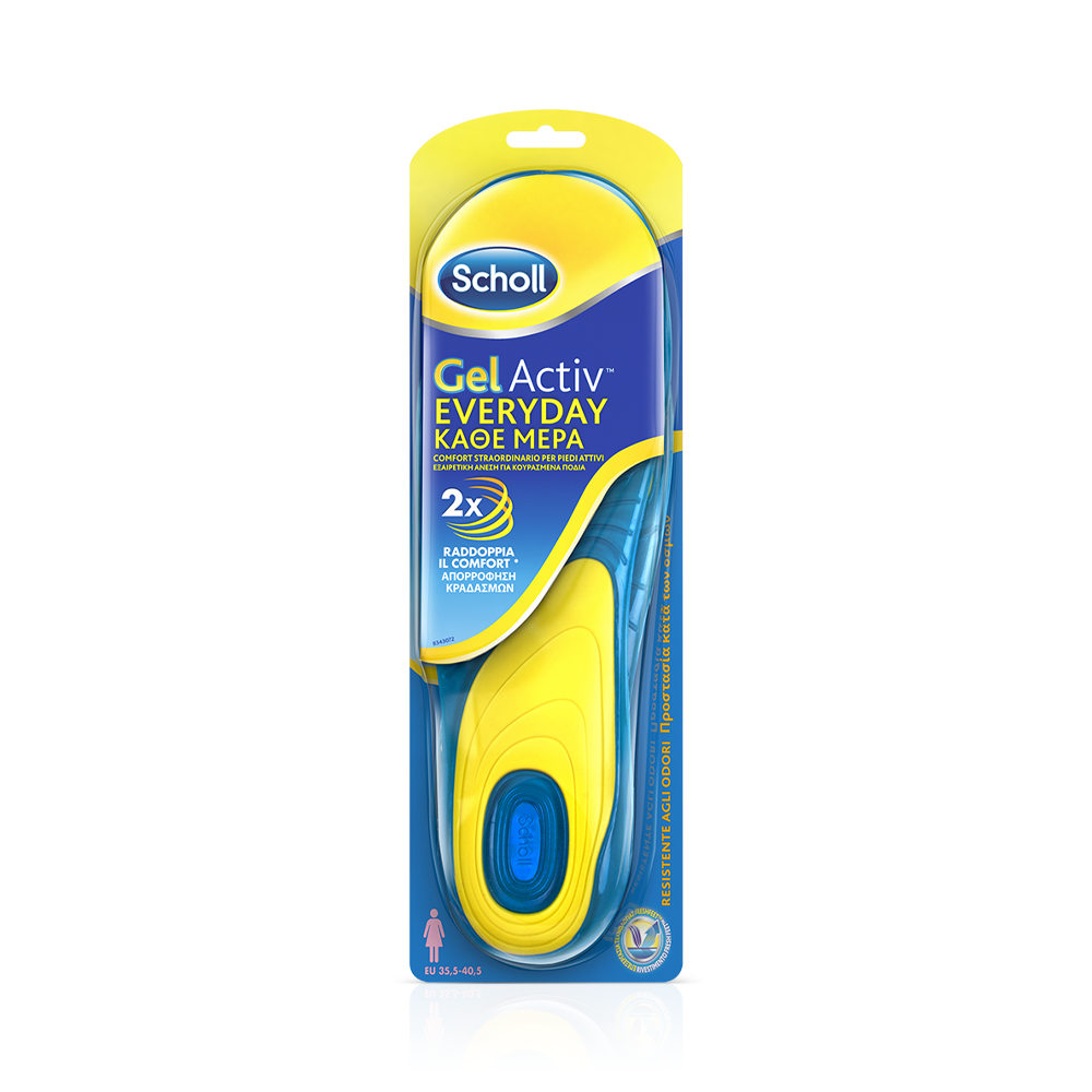 Scholl Gel Activ Everyday Γυναικείοι Πάτοι, Νο 35.5-40.5, 2τμχ - 