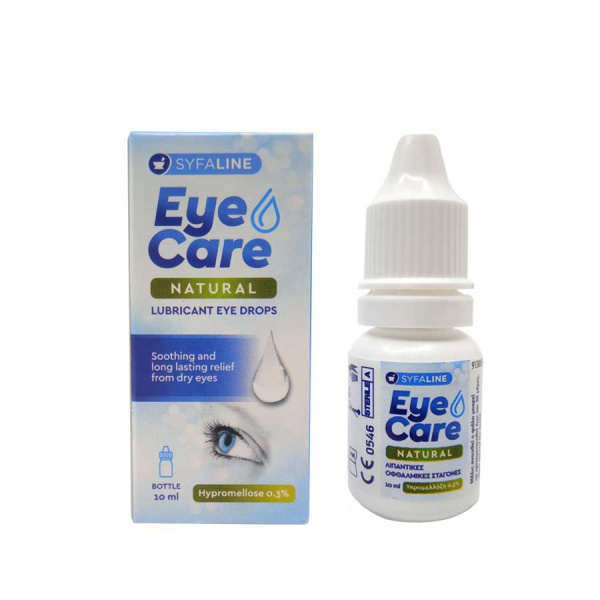 Syfaline Eye Care Natural Λιπαντικές Οφθαλμικές Σταγόνες κατά της ξηροφθαλμίας, 10ml - 