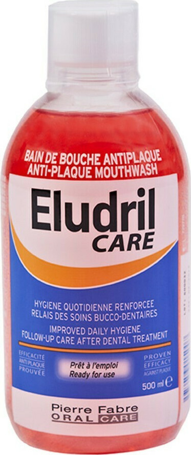 Elgydium Eludril Care, Διάλυμα Για Στοματικές Πλύσεις Κατά Της Πλάκας, 500ml - 