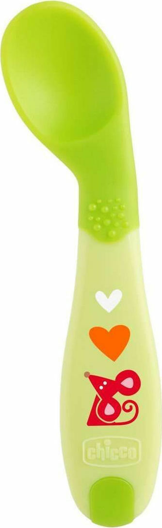 Chicco Baby's First Spoon, Πλαστικό Κουταλάκι Πράσινο 8m+ - 2
