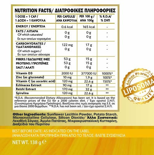 JOHN NOA Liposomal D3, Zinc, Vit C 60caps - 2