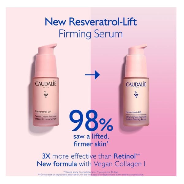 Caudalie Resveratrol-Lift Instant Firming Serum Αντιρυτιδικός & Συσφιγκτικός Ορός Προσώπου, 30ml - 3