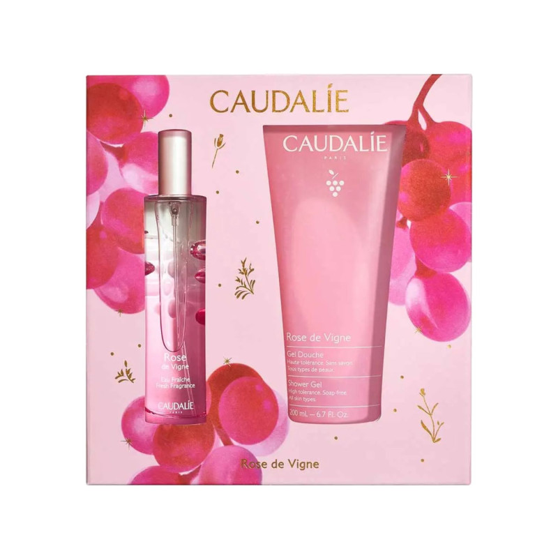 Caudalie Rose de Vigne Fresh Fragrance 50ml & Shower Gel 200ml -