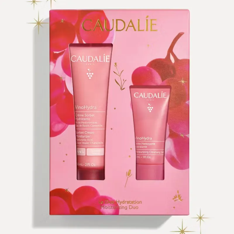 Caudalie Vinohydra Sorbet Cream Moisturizer 60ml & Moisturizing Cleansing Gel 30ml -