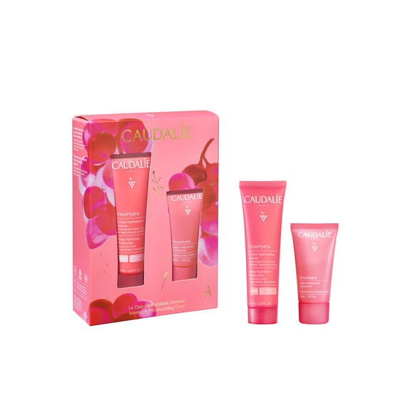 Caudalie Vinohydra Deep Hydration Moisturizer 60ml & Moisturizing Cleansing Gel 30ml -