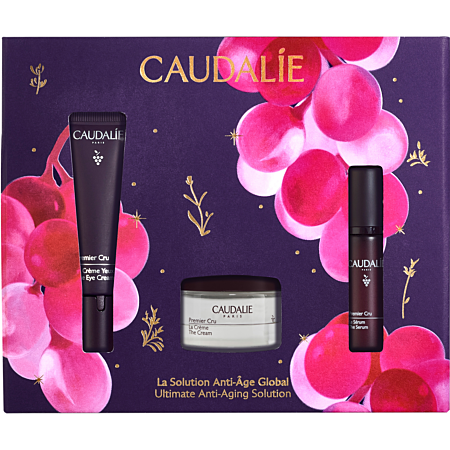 Caudalie Premier Cru Ultimate Anti-Aging Solution Gift Set, Κρέμα Ματιών 15ml & ΔΩΡΟ Κρέμα Αντιγήρανσης 15ml & Αντιγηραντικός Ορός 10ml -