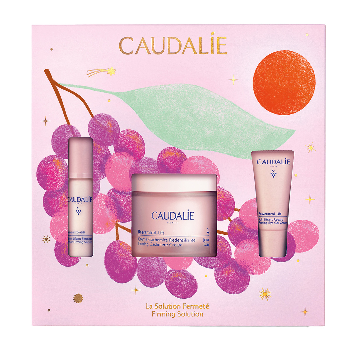 Caudalie Resveratrol-Lift Christmas Gift Set 2026 Cashmere Cream Κρέμα Προσώπου 50ml & Δώρο Serum 10ml + Κρέμα Ματιών 5ml, 1 Σετ - 