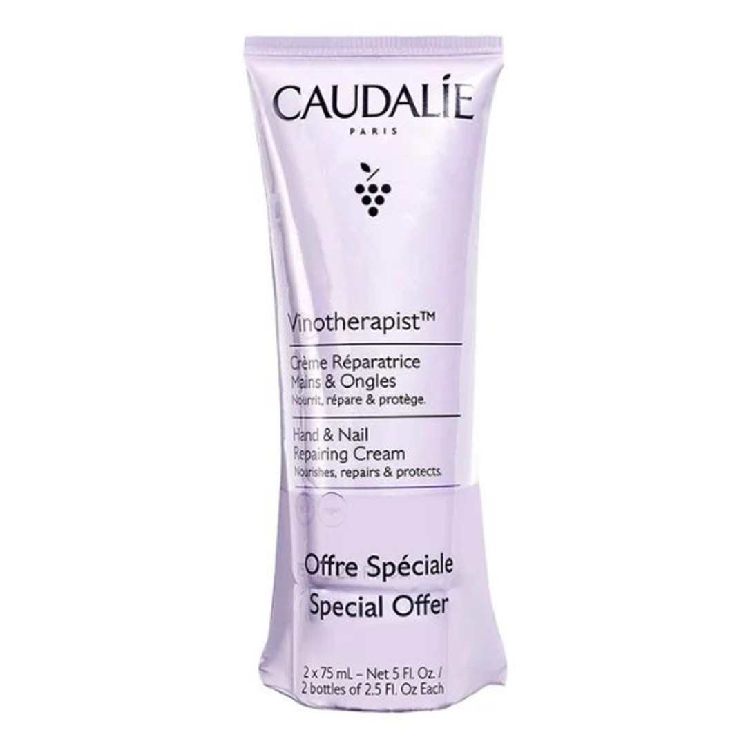 Caudalie Promo Vinotherapist Ενυδατική Επανορθωτική Κρέμα Χεριών & Νυχιών, 2x75ml, 1σετ - 