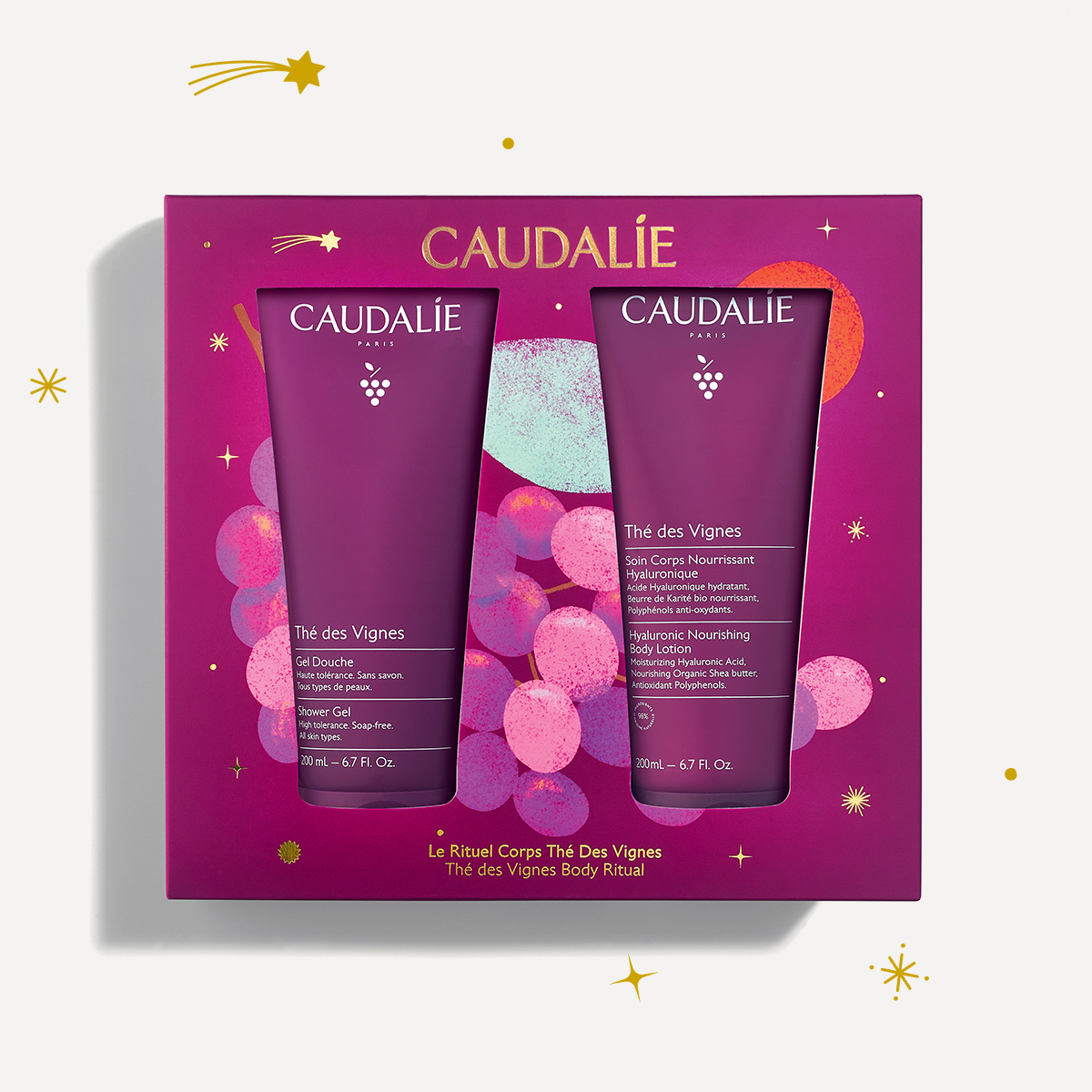 Caudalie Thé des Vignes Body Gift Set 2026 – Αφρόλουτρο 200ml & Ενυδατική Λοσιόν Σώματος 200ml - 
