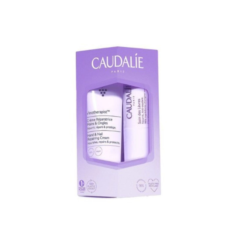 Caudalie Vinotherapist Hand & Nail Repairing Cream Ενυδατική Κρέμα Χεριών 30ml & Lip Conditioner Ενυδάτωση Χειλιών 4.5gr