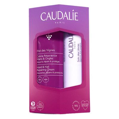 Caudalie Lip & Hand Duo The des Vignes Κρέμα Χεριών Και Νυχιών 30 ml & Lip Conditioner Ενυδατικό Stick Χειλιών 4.5 gr - 1